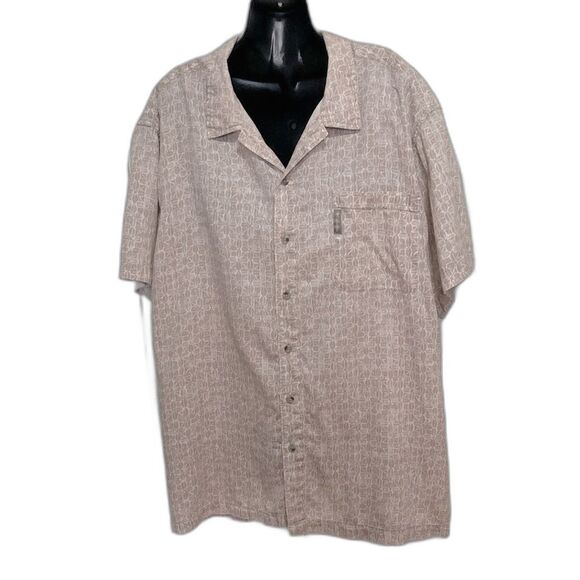 COLUMBIA Button Down Short Sleeve Camp Hiking Shirt Mens Plus Size XXL - Picture 1 of 11